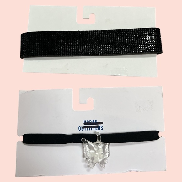 Urban Outfitters Lot of 2 Black Choker Necklace - Picture 1 of 6